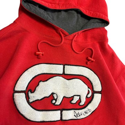 Y2K Ecko Unltd Chenille Logo Red Hoodie