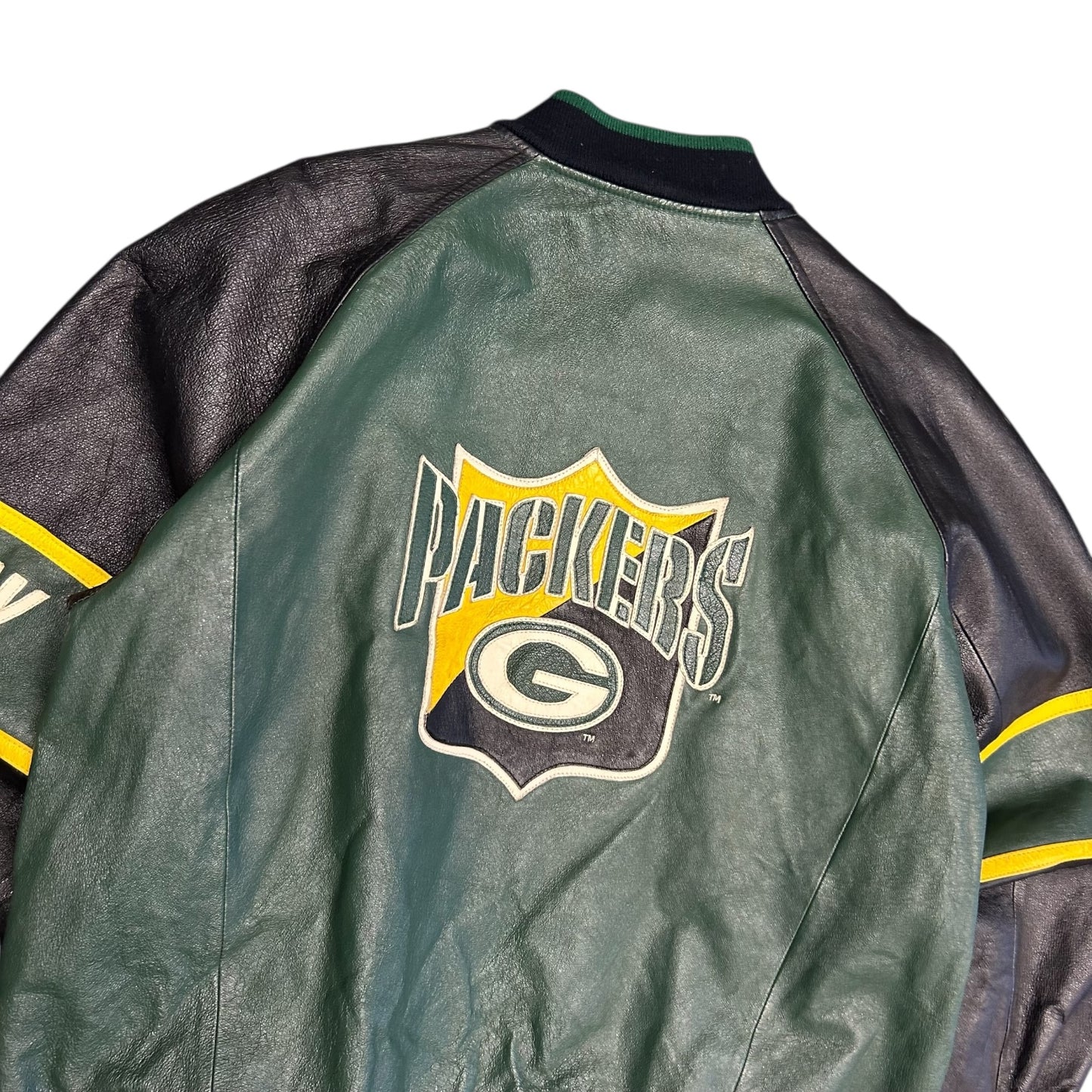 Vintage Green Bay Packers Mirage Leather Jacket