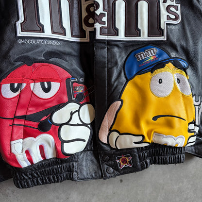 JH Design Leather M&Ms NASCAR Racing Jacket