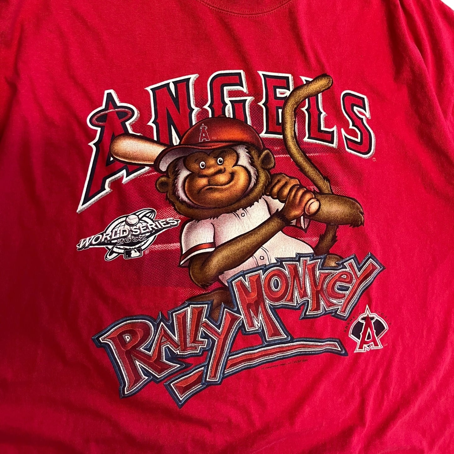 Vintage 2002 World Series Angels Rally Monkey Tee