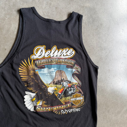 Y2K Harley Davidson Winged Ribbon Logo Sleeveless Tee