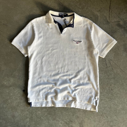 Y2K White Polo Sport Ralph Lauren Polo Tee