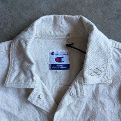 Vintage Champion 1996 Atlanta Olympics Off White Denim Jacket