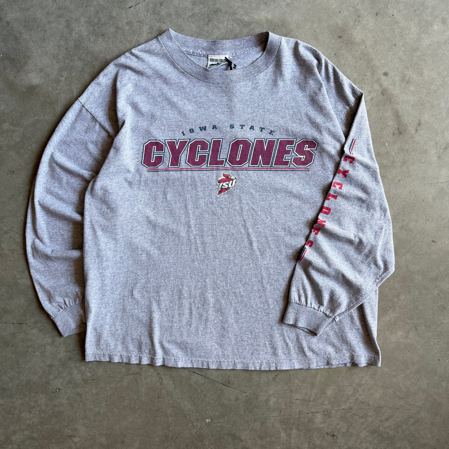 Y2K Iowa State Cyclones Mesh Print Spell-Out L/S