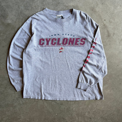 Y2K Iowa State Cyclones Mesh Print Spell-Out L/S