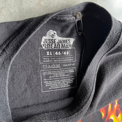 Y2K West Coast Choppers "Jesse James Is a Dead Man" Flaming
Skeleton Tee