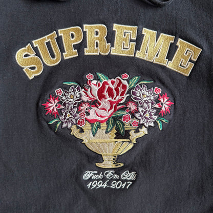 Supreme FW17 Center Piece Hoodie Black