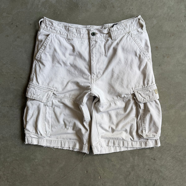 Y2K Polo Jeans Co Off White Baggy Cargo Shorts