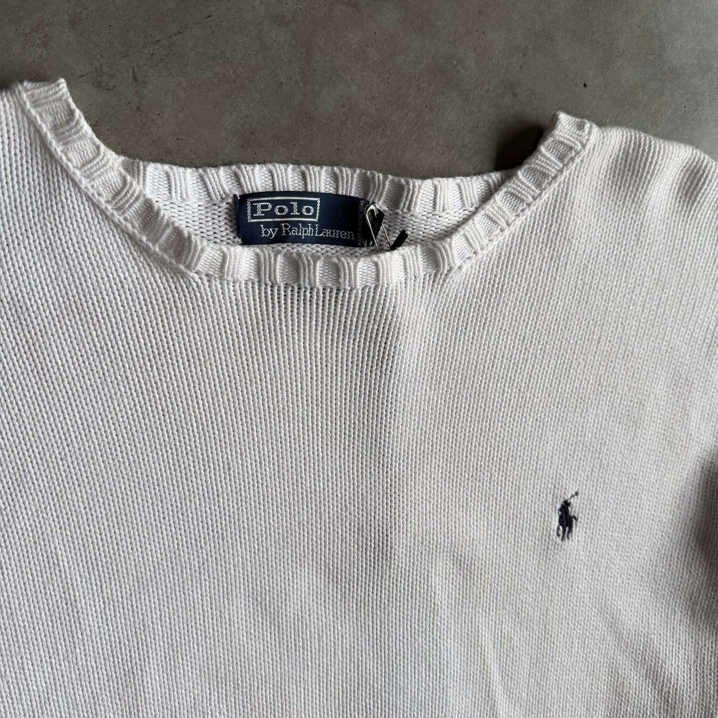 Polo Ralph Lauren White Knit Sweater