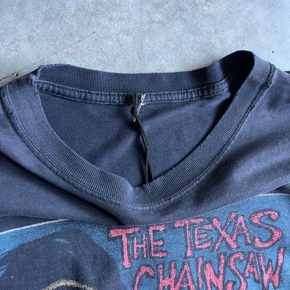 Vintage Thrashed Safety Pin Repair Texas Chainsaw Massacre Tee