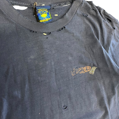 Vintage Distressed Thrashed JNCO Lazy Boy Navy T Shirt