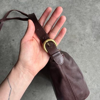 Vintage Coach Pochette Brown Crossbody
