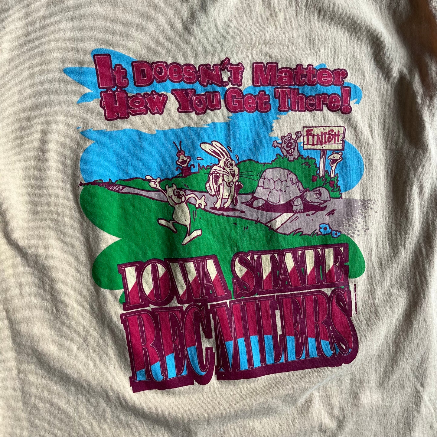 Vintage Iowa State Cyclones Rec Milers Tortoise and Hare Tee