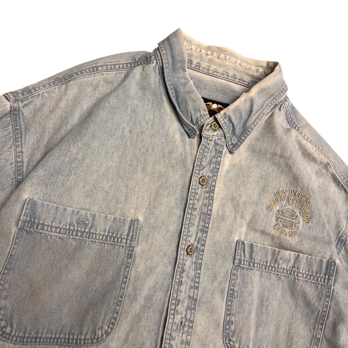 Vintage Harley-Davidson Denim Vegas Button-Up