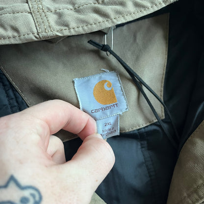 Vintage Carhartt Tan Adjustable Hood Insulated Jacket