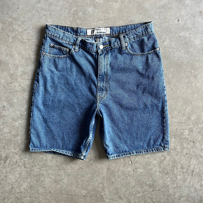 Y2K Full Blue Brand Indigo Jort