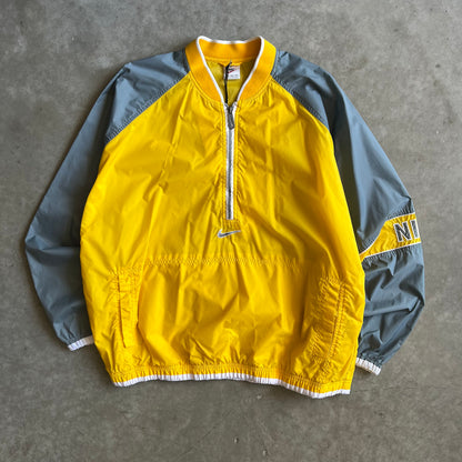 Vintage Nike Yellow & Gray Center Swoosh Windbreaker