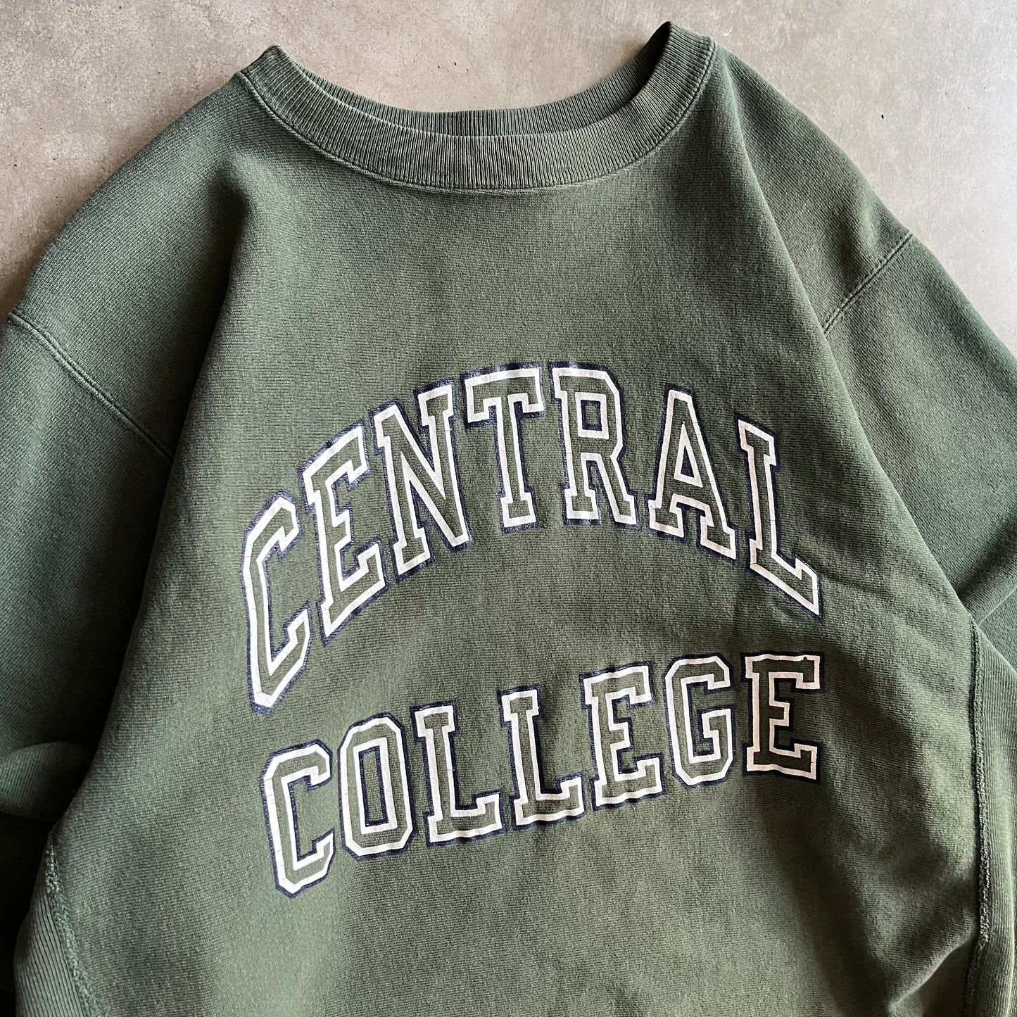 Vintage Champion Reverse Weave Green Central College Crewneck