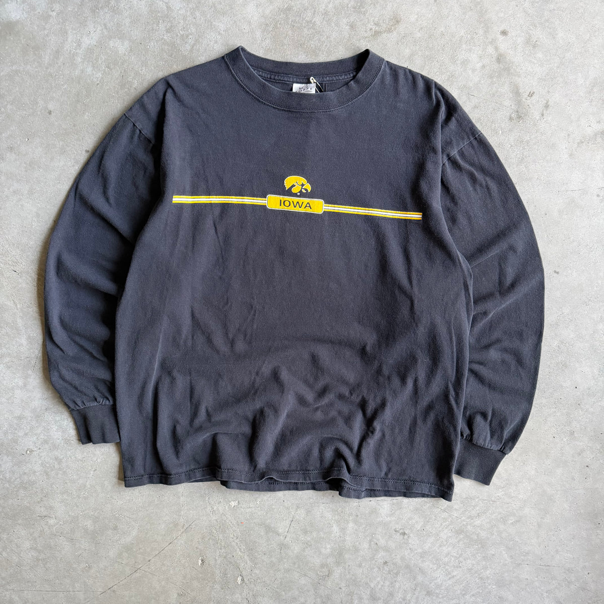 Vintage Iowa Hawkeyes Chest Stripe Longsleeve