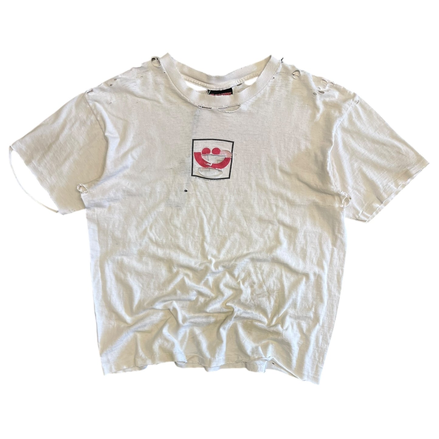 Vintage Summerfest Smiley Face Mega Distressed Thrashed Tee