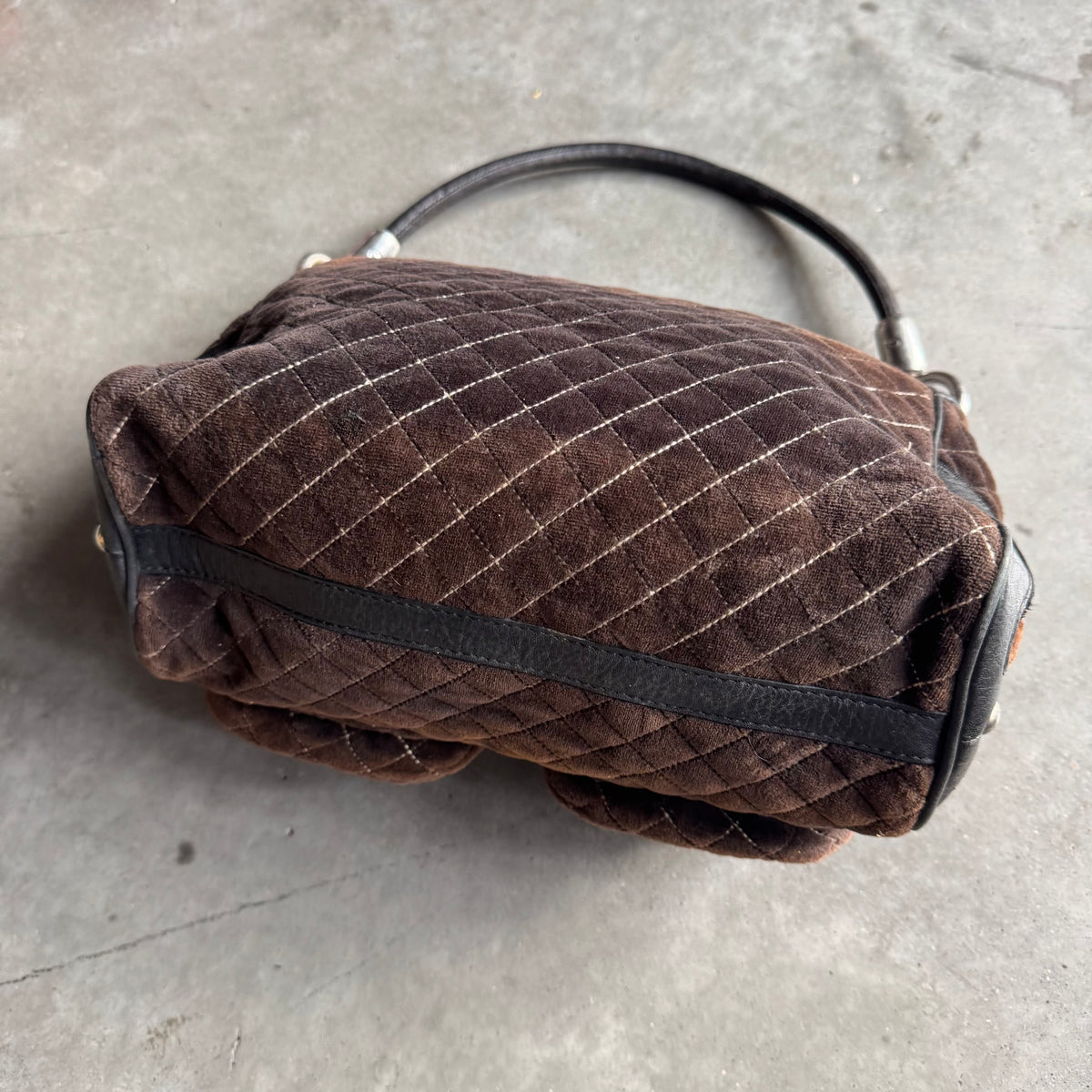 Y2K Juicy Couture Brown Velvet Shoulder Bag