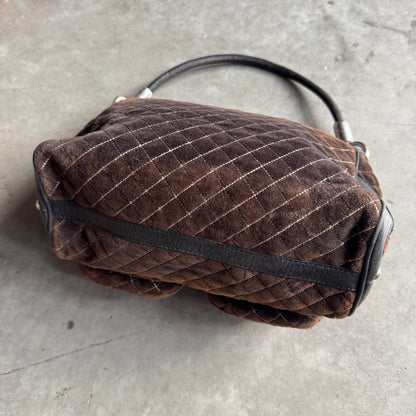 Y2K Juicy Couture Brown Velvet Shoulder Bag