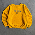 Vintage Iowa Basketball Spell-Out Gold Sweatshirt