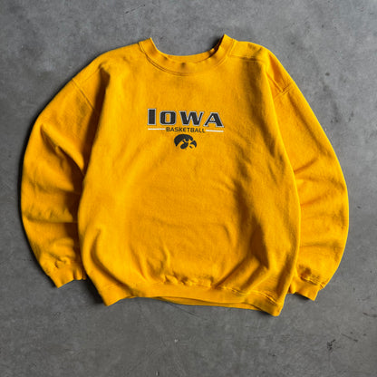 Vintage Iowa Basketball Spell-Out Gold Sweatshirt