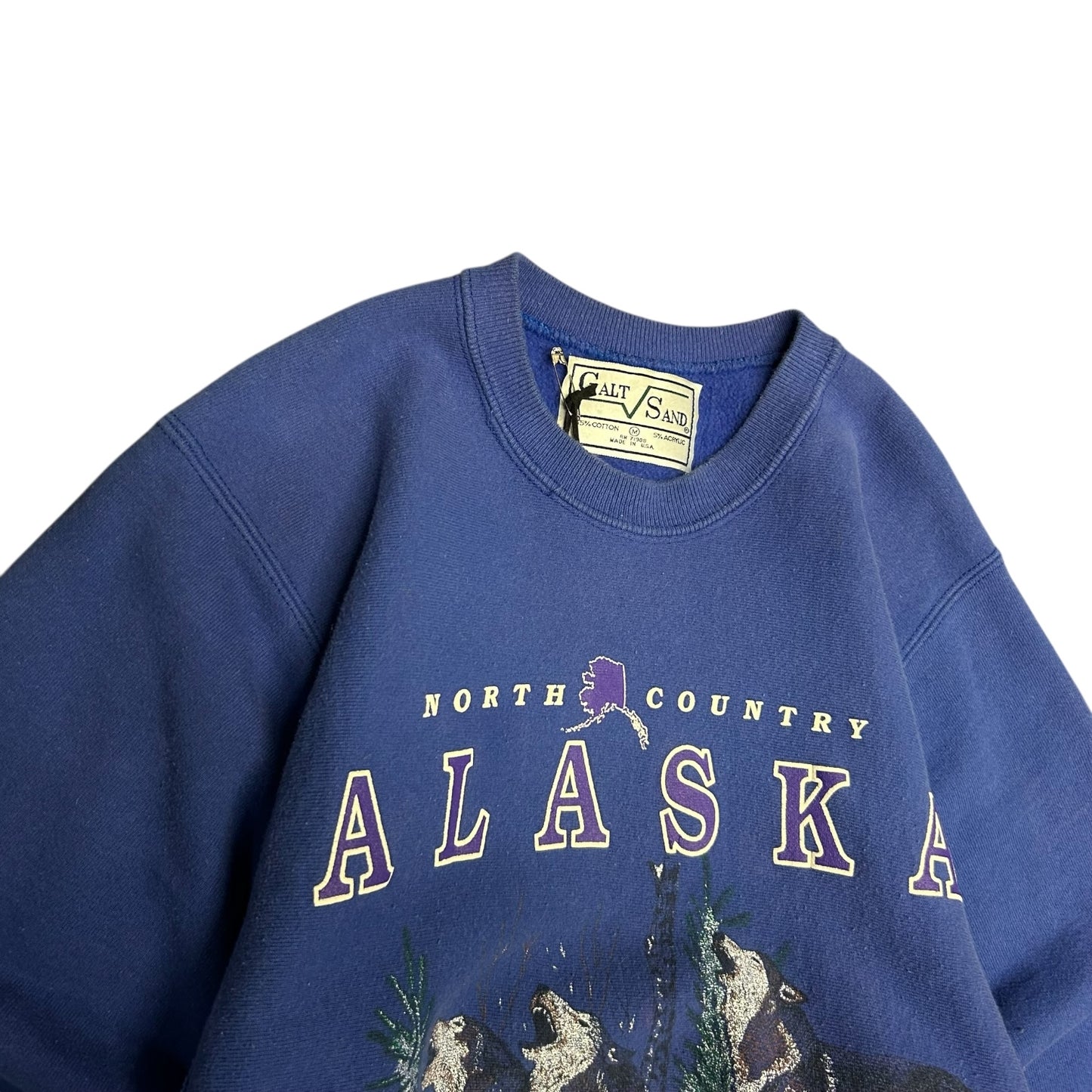 Vintage Galt Sand Alaska Wolves Indigo Sweatshirt