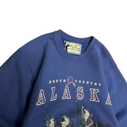 Vintage Galt Sand Alaska Wolves Indigo Sweatshirt
