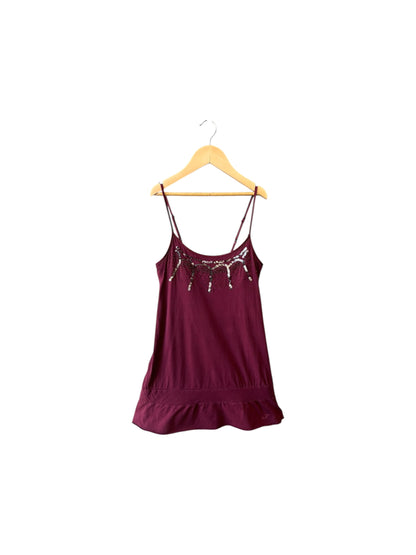 Women’s Y2K Hollister Maroon Boho Sequin Camisole