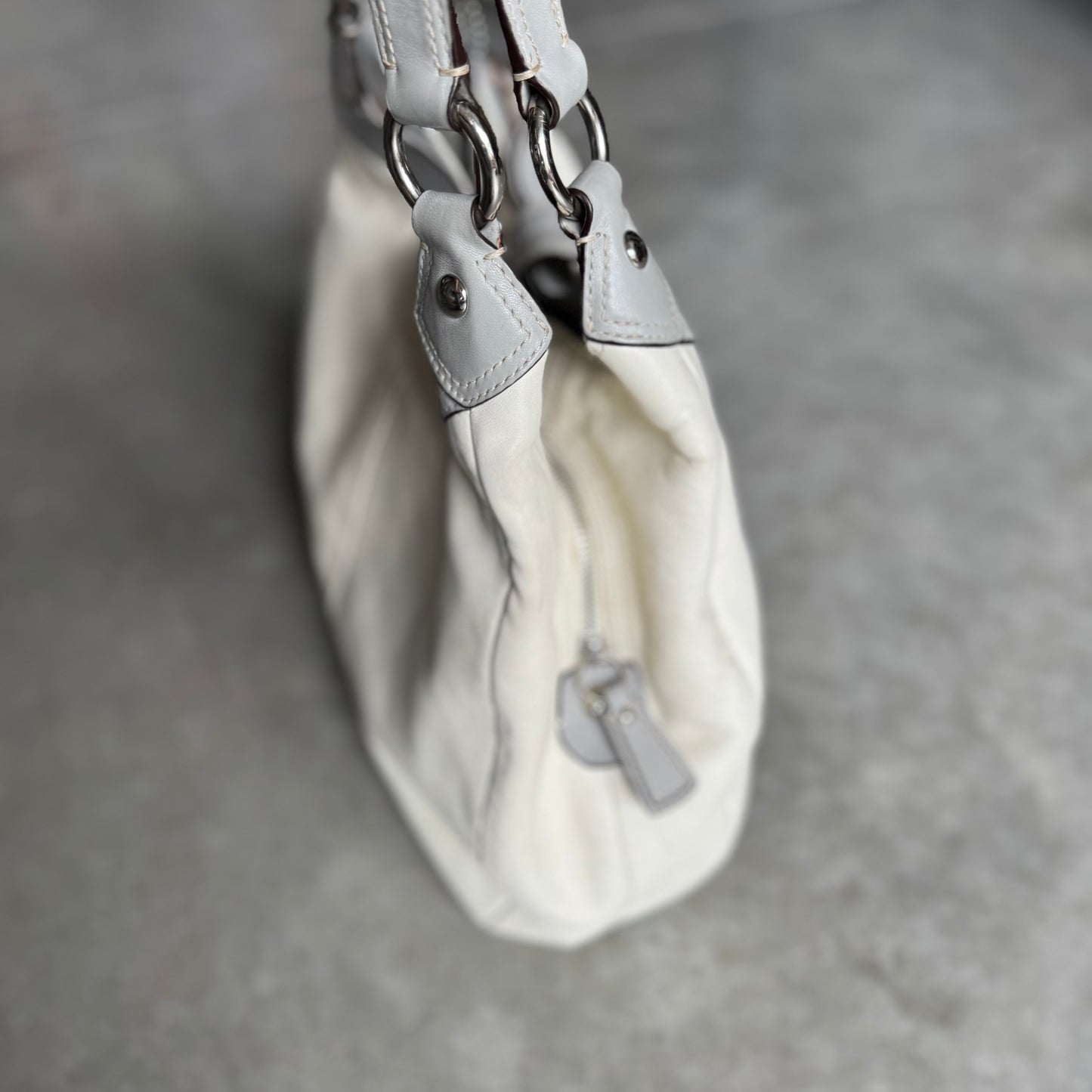 Y2K Coach SoHo Large Hobo Bag White/Grey
