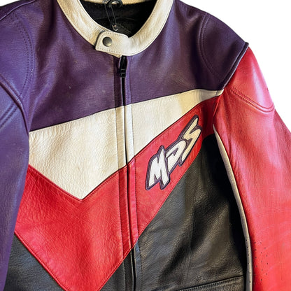 Vintage MDS Leather Motorcycle Jacket w/ Pads