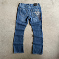 Women’s Harley Davidson Medium Wash Boot Cut Flairs w/Angel Wing Embroidery