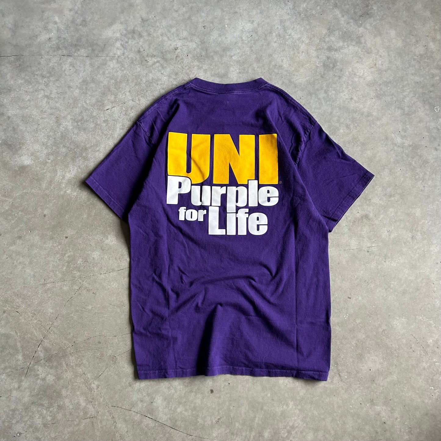 Y2K UNI “Purple For Life” Spell-Out Tee