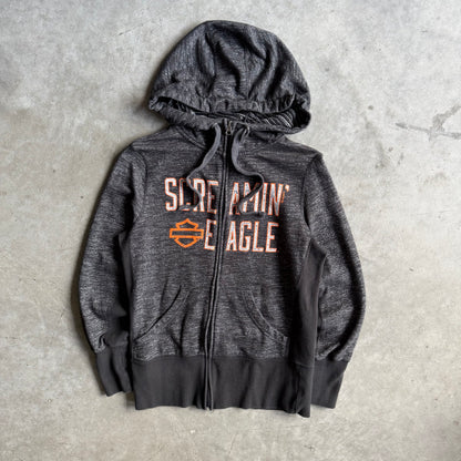 Women’s Harley Davidson “Screaming Eagle” Grey Zip Up Hoodie