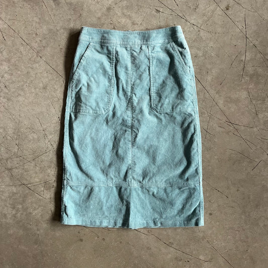 Women’s Y2K Boden Teal Corduroy Skirt