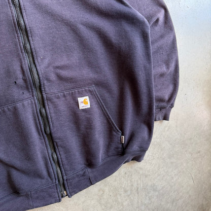 Vintage Carhartt Flame Resistant Faded Plum Zip-Up