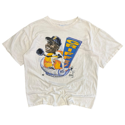 1991 Ken Griffey Seattle Mariners Salem Caricature Tee