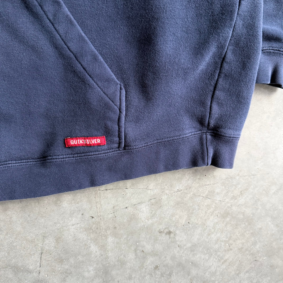 Y2K Quiksilver Boarding Company Embroidered Navy Hoodie