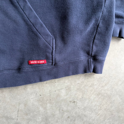 Y2K Quiksilver Boarding Company Embroidered Navy Hoodie