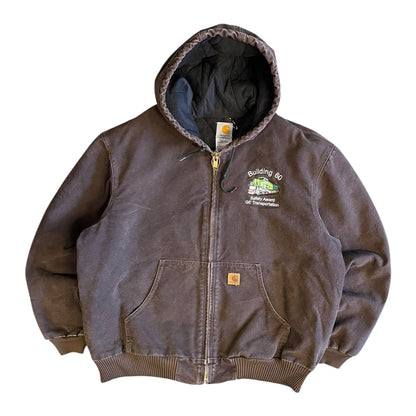 Carhartt ‘J130 DKB’ Dark Brown Embroidered Active Jacket