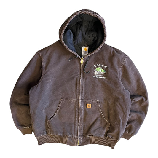 Carhartt ‘J130 DKB’ Dark Brown Embroidered Active Jacket