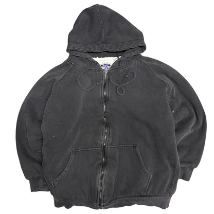 Vintage Reservoir Sherpa Lined Black Zip Up Hoodie