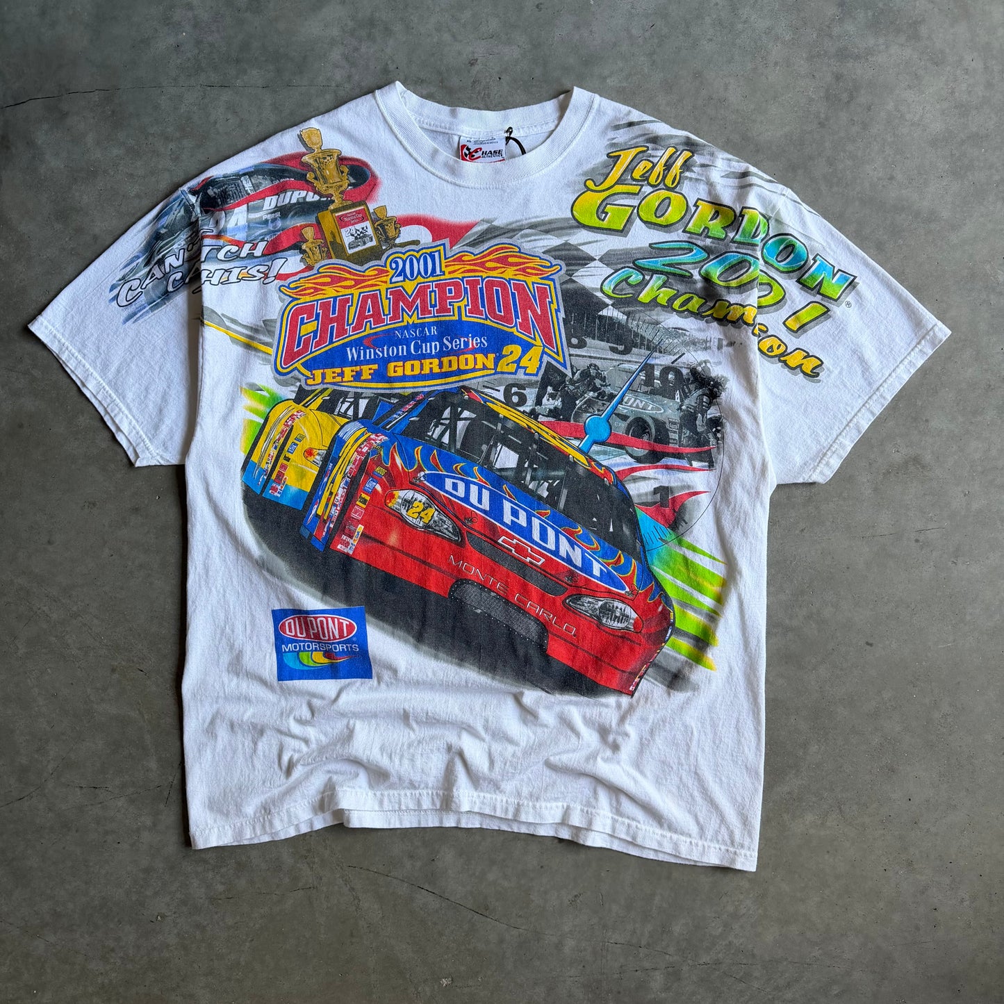 Vintage Jeff Gordon 2001 Winston Cup Champion AOP Tee