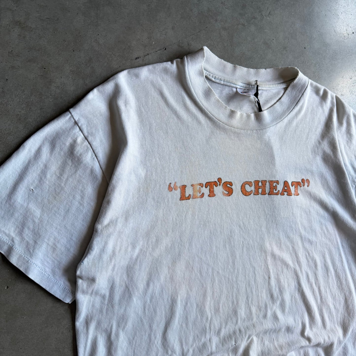 Vintage NOS Energy “Let’s Cheat” Gag Tee