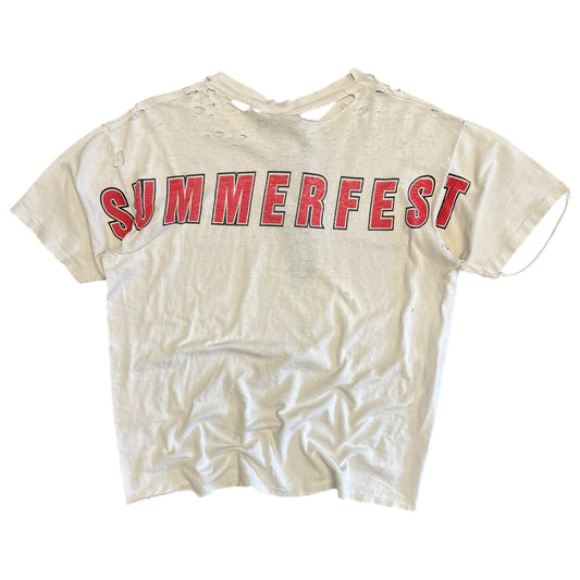 Vintage Summerfest Smiley Face Mega Distressed Thrashed Tee