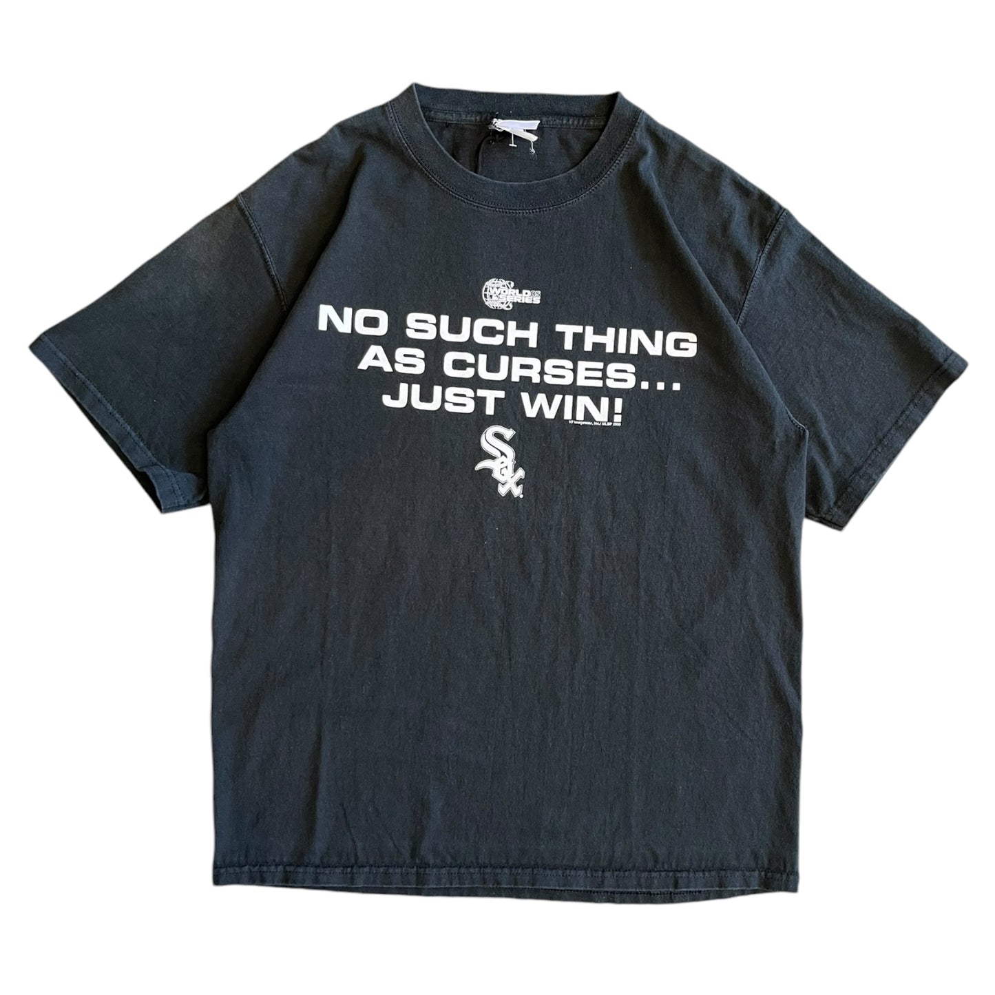 Y2K White Sox Just Win Text Tee