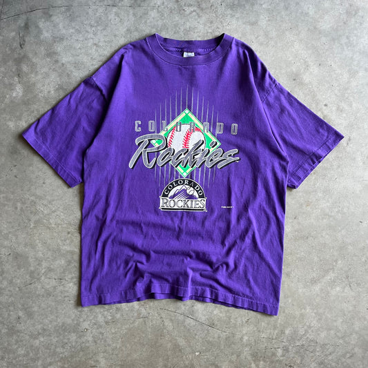 Vintage Colorado Rockies Purple Diamond Tee