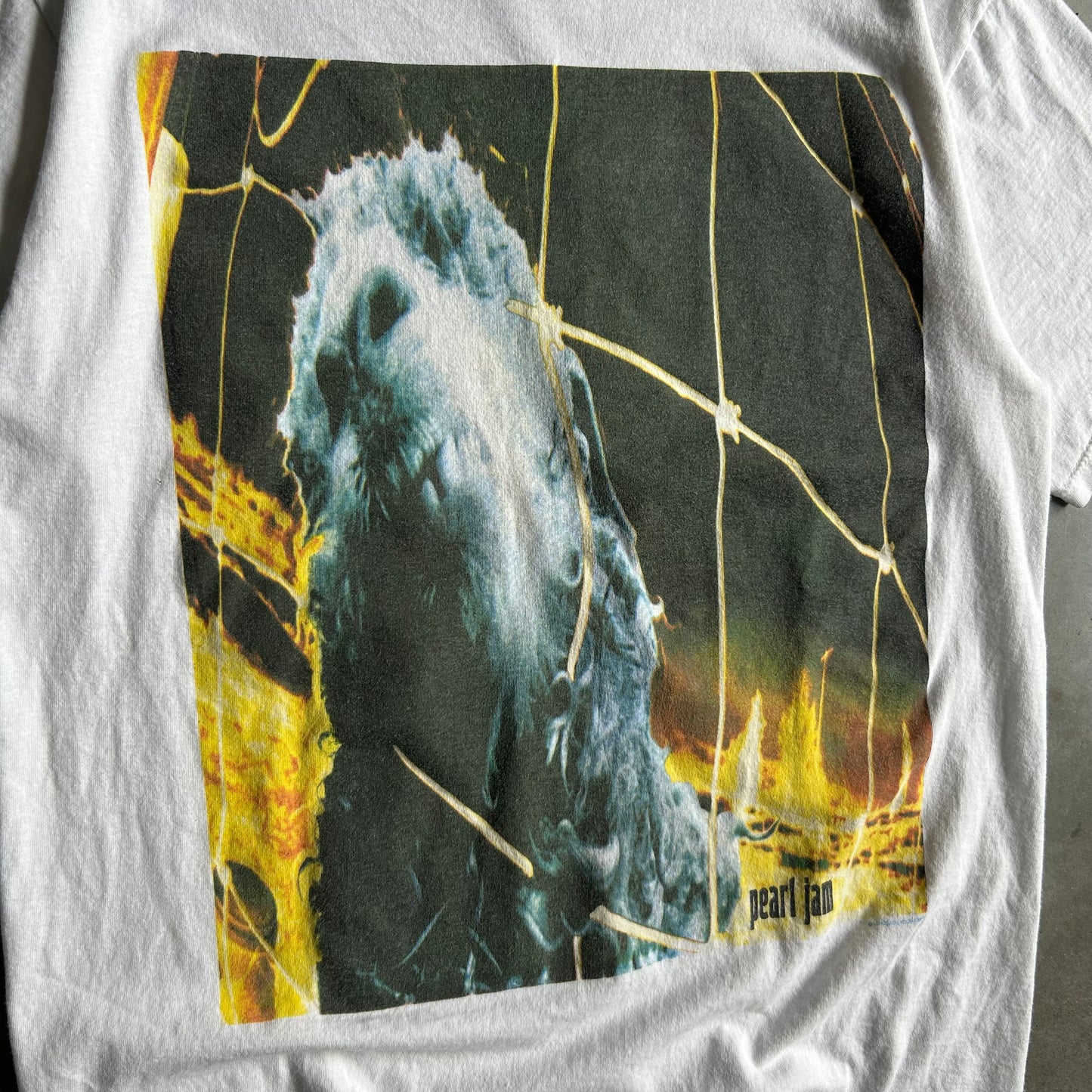 Vintage 1993 Pearl Jam Vs Threadworm Pig T Shirt